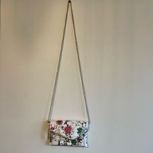 Floral Asymmetrical Envelope Clutch Crossbody